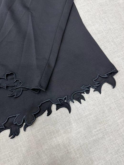 F012478春新品T恤剪纸切割刺绣边圆领长袖T恤 商品图10