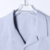 29271SDSA男士春夏新款痞帅男装潮牌时尚纯色褶皱翻领衬衫休闲百搭舒适 商品缩略图2