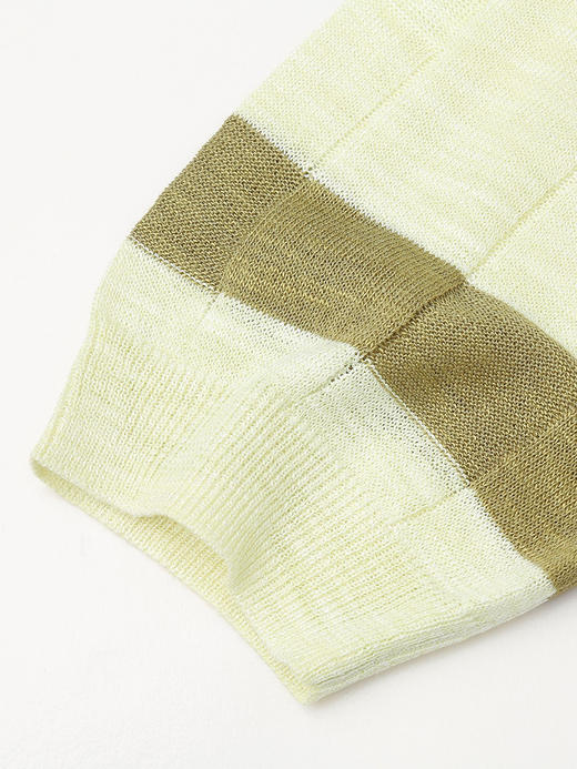 慵懒风条纹针织开衫 春夏季新款 V 领宽松显瘦中袖空调衫外搭 商品图3