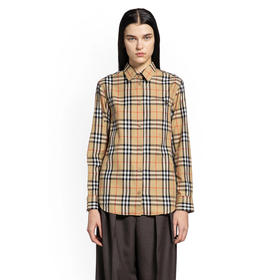 BURBERRY 巴宝莉 女士棉质格纹长袖衬衫 格子 8119172 B9368