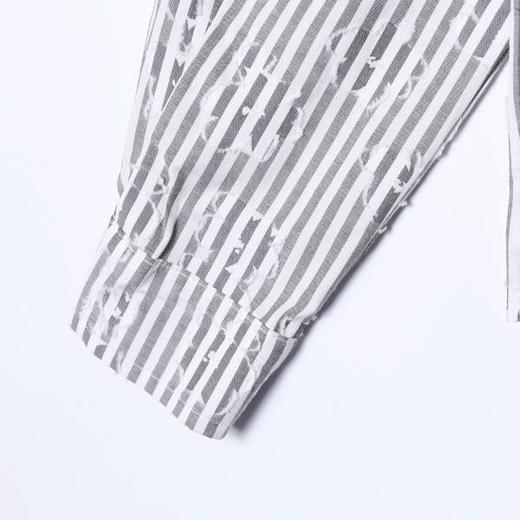 6951SDSA男士秋冬新款痞帅男装时尚简约撞色竖纹设计感长袖衬衫百搭 商品图4