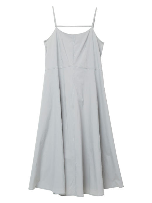 细肩带吊带连衣裙女 2026 春夏装新品 浅灰色宽松垂感显瘦通勤中长裙 商品图1