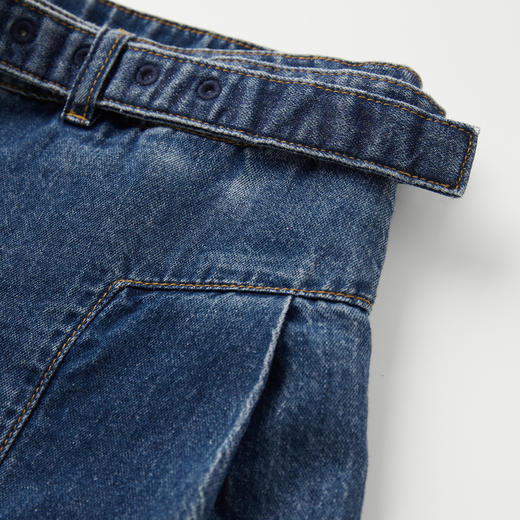 ROMI STUDIO“复古简约”高腰宽松舒适垂坠松弛感阔腿牛仔裤N3870 商品图6