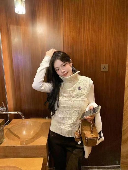 F012421立体绞花纹理内搭打底衫针织马甲女款 商品图3