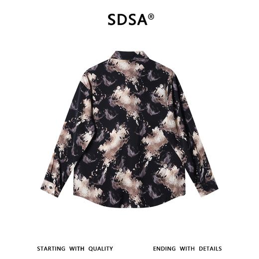 SDSA男士春夏新款痞帅男装复古亲肤撞色设计长袖衬衫百搭休闲衬衣 商品图4