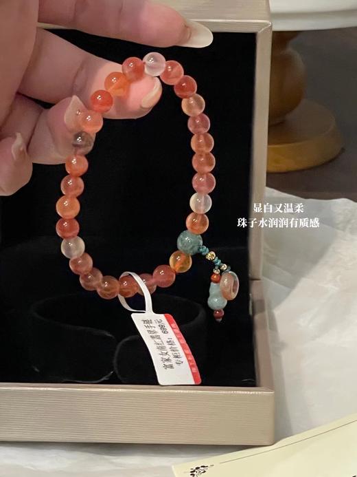 F012416上手显白又温柔富家女南红翡翠手链配包装 商品图2