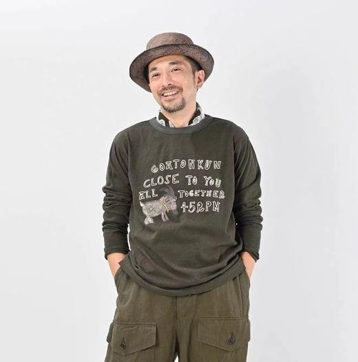 F012480撞色领小羊长袖T恤字母圆领上衣 商品图6