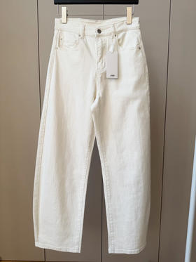 江南布衣白色牛仔裤