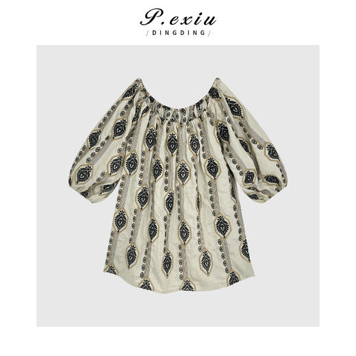 04-3潘依绣丁丁宠粉法式重工刺绣宽松复古套装Q92811 商品图1