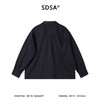 SDSA男士春夏新款痞帅男装潮牌时尚纯色褶皱翻领衬衫休闲百搭舒适 商品缩略图4