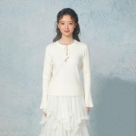 法式纯欲镂空毛球毛衣-纪念日百货门店同款169262217 商品图1