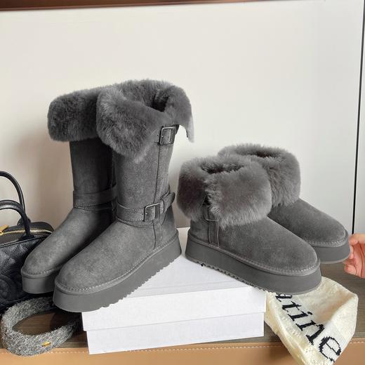 【YW】无忧购雪地靴毛毛厚底保暖靴长筒/低筒两种可选雪地靴（截单后3-5天发货) 商品图0