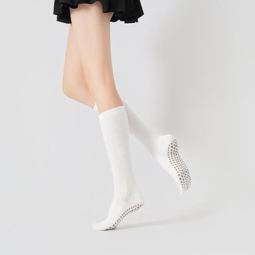 秋冬新品纯色款中筒压力款紧缚防滑美拉德色系普拉提袜彩棉瑜伽袜XY 商品图4