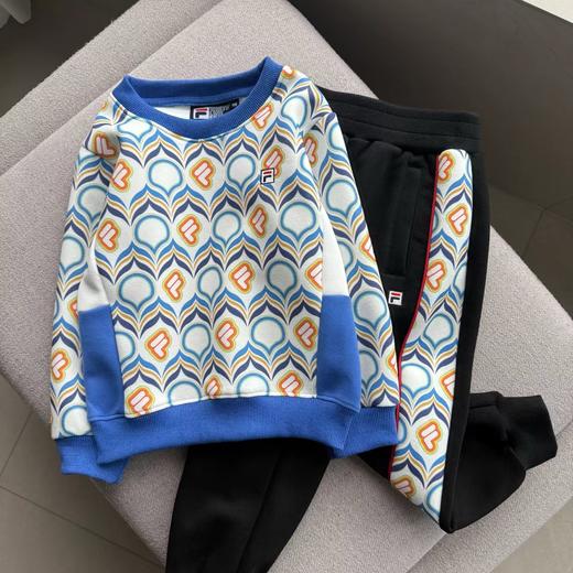 F012443春季新款男女宝宝满印圆领卫衣+卫裤套装 商品图4