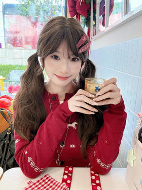 新年红小马毛衣~