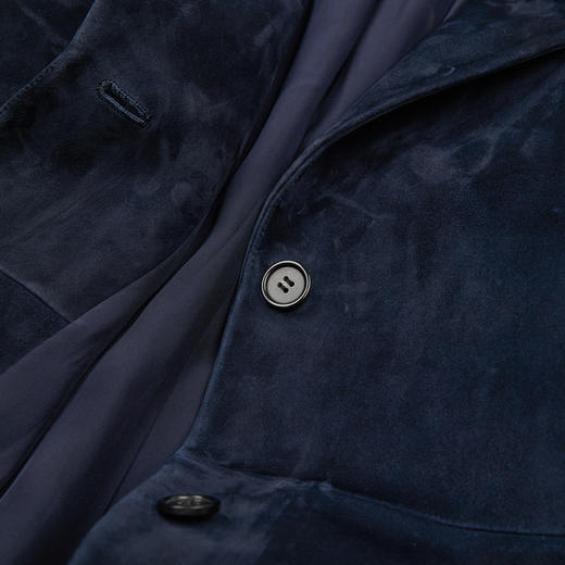 ROMI STUDIO土耳其进口头层绒面小羊皮复古中长款皮衣RWCAWT6136 商品图7