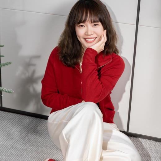 菜菜家半开领羊毛衫 |100%美利诺羊毛，柔软保暖又抬气色/红毛衣 商品图0