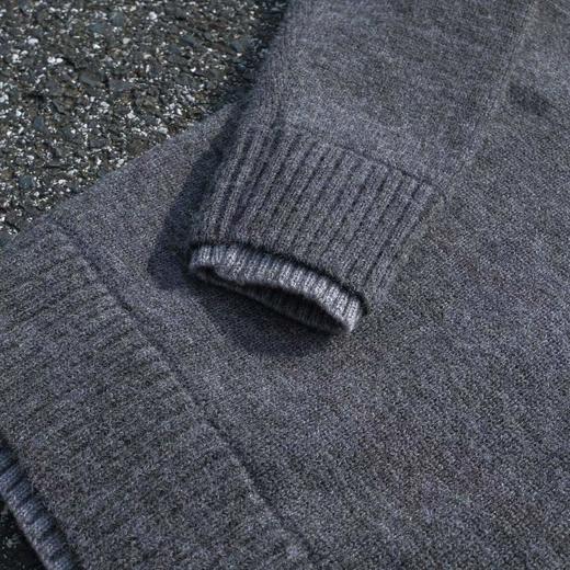 F012408新款慵懒风复古老钱风假两件v领翻领毛衣 商品图12