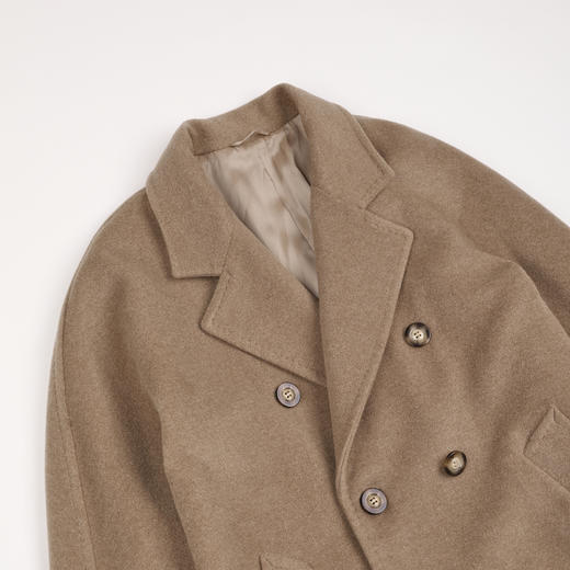 ROMI STUDIO“全手缝”秘鲁羊驼羊毛双排扣双面毛呢大衣RWCAW86776 商品图2