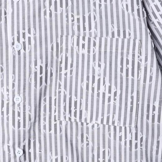 6951SDSA男士秋冬新款痞帅男装时尚简约撞色竖纹设计感长袖衬衫百搭 商品图3