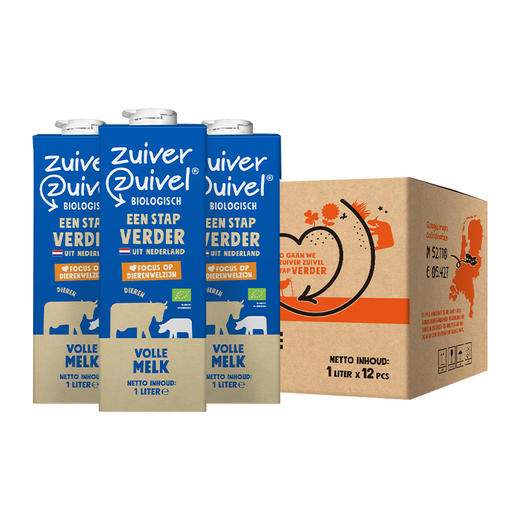 荷兰乐荷 有机纯牛奶全脂 1L*6/1L*12 商品图1