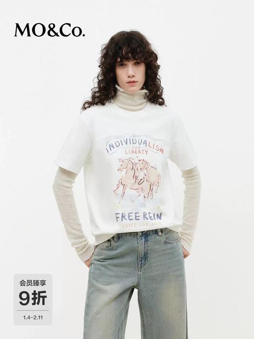 F012479新品生肖马年系列彩绘印花棉质短袖T恤 商品图3