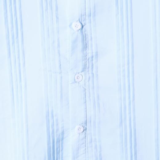 7021SDSA男士秋冬新款痞帅男装韩版潮牌纯色褶皱翻领长袖衬衣百搭休闲 商品图2