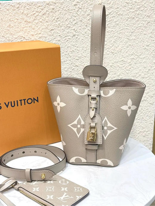 LV ALL IN BB 大象灰 压纹老花牛皮 金扣 斜挎包 商品图0
