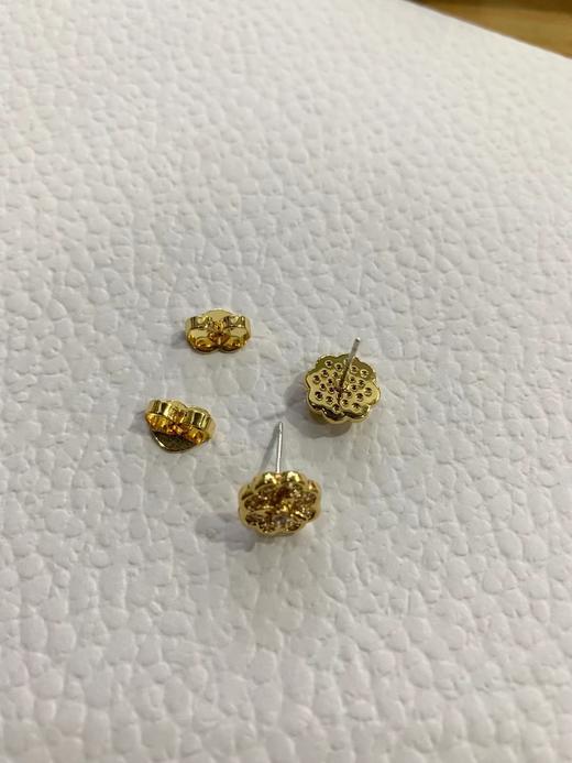 F012418四叶花瓣搭配璀璨镶钻耳钉925银针 商品图14