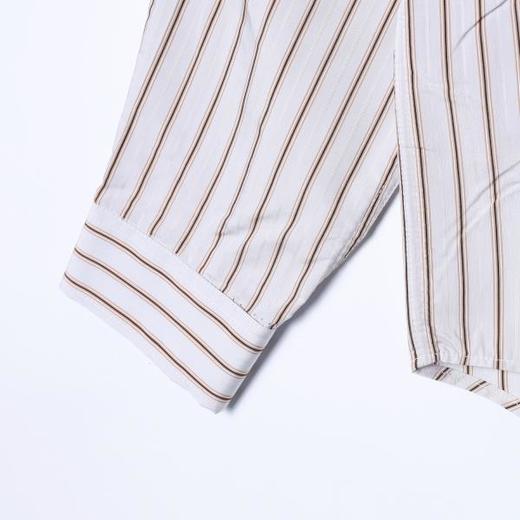 SDSA男士春夏新款痞帅男装老钱风经典条纹翻领衬衫百搭时尚衬衣 商品图3