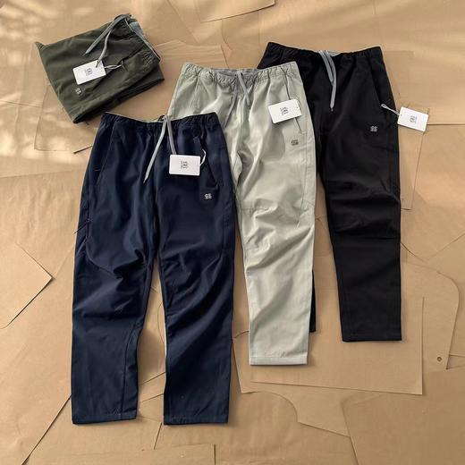 F012414加绒款金属标运动跑步训练防风防水透气冲锋长裤 商品图0