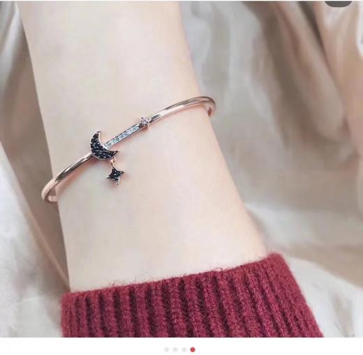 F012430神秘月光浪漫星辰 优雅月亮星星元素可调手镯女手链百搭配饰玫瑰金 商品图8