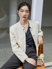 挺括质感小香风外套 春季米白色遮肉百搭气质短款上衣 商品缩略图1