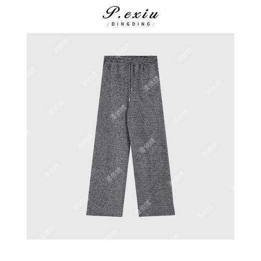 04-2潘依绣丁丁宠粉慵懒风软糯休闲连帽条纹套装Q7824 商品图2