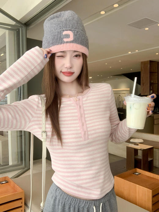 <曾小咸推荐>现货秒杀 ！微信超特价！条纹长袖T恤 日常119.99 立减50 秒杀69.99！！ 商品图11