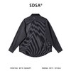 7014SDSA男士秋冬新款痞帅男装潮牌时尚撞色竖纹翻领领带衬衣百搭时尚 商品缩略图5