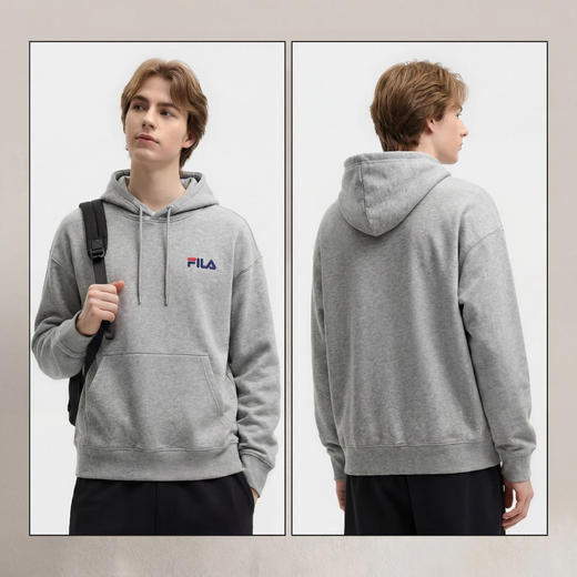 FL字母刺绣牛奶丝加绒男女同款连帽卫衣 商品图6