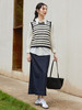 透气肌理感针织背心 春季藏青白条纹百搭外穿内搭无袖上衣 商品缩略图1