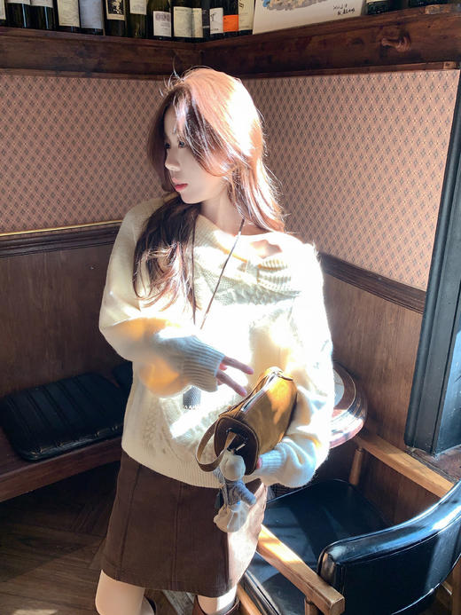 <曾小咸推荐>现货秒杀 ！微信超特价！露肩一字肩毛衣 日常199.99 立减110 秒杀89.99！！半身裙 秒杀69.99！！ 商品图10