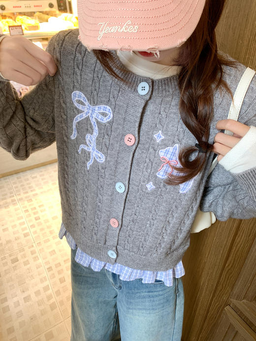 <曾小咸推荐>现货秒杀 ！微信超特价！假两件刺绣针织开衫 日常209.99 立减120 秒杀89.99！！ 商品图7