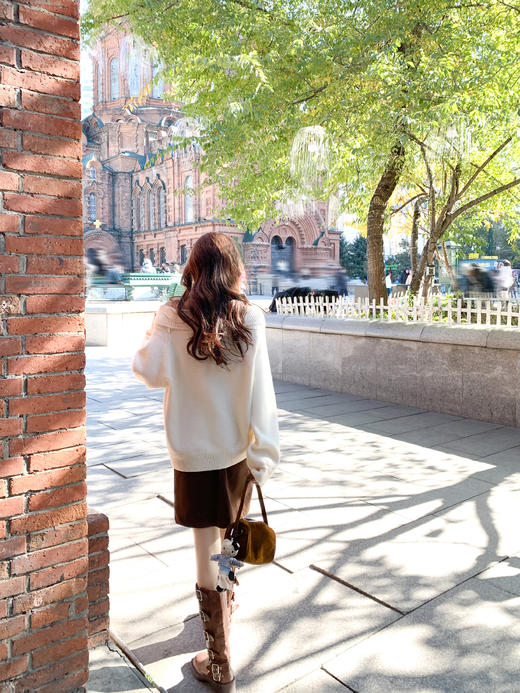 <曾小咸推荐>现货秒杀 ！微信超特价！露肩一字肩毛衣 日常199.99 立减110 秒杀89.99！！半身裙 秒杀69.99！！ 商品图6