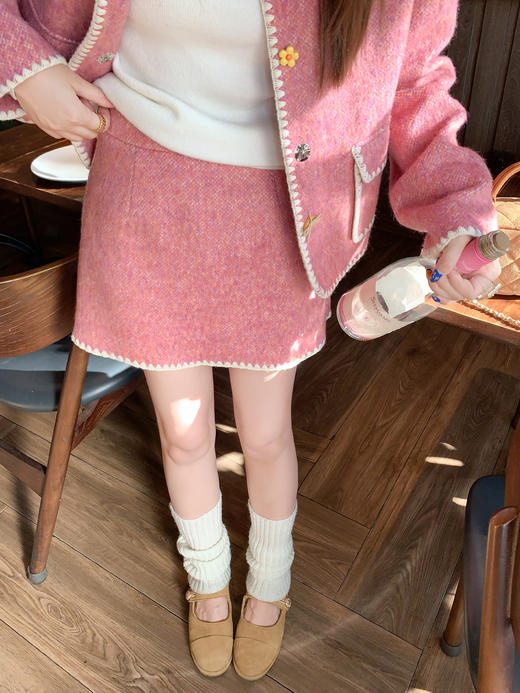 <曾小咸推荐>现货秒杀 ！微信超特价！撞色边小香风外套 日常269.99 立减130 秒杀129.99！！撞色边半裙 日常139.99 立减70 秒杀69.99！！ 商品图6