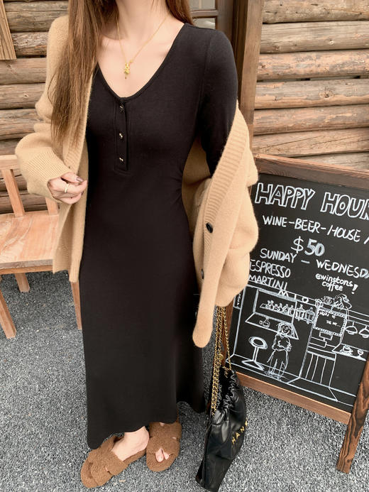 <曾小咸推荐>3.16现货秒杀 ！微信超特价！披肩v领针织连衣裙 日常219.99 立减120 秒杀99.99！！ 商品图9