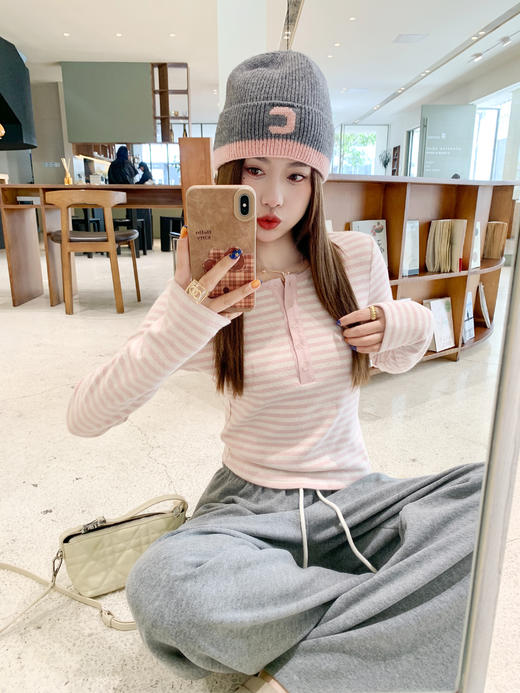 <曾小咸推荐>现货秒杀 ！微信超特价！条纹长袖T恤 日常119.99 立减50 秒杀69.99！！ 商品图5