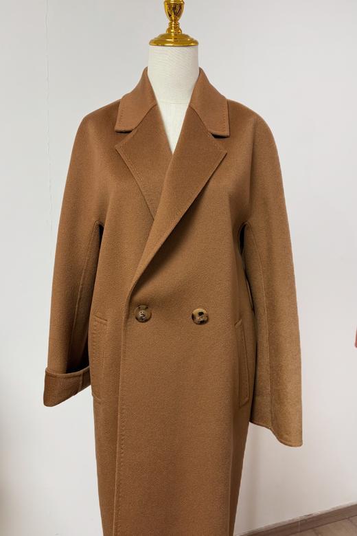 【直播大场福利】编号126 经典气质棕色长款羊绒大衣 100%纯山羊绒 不退不换 商品图1