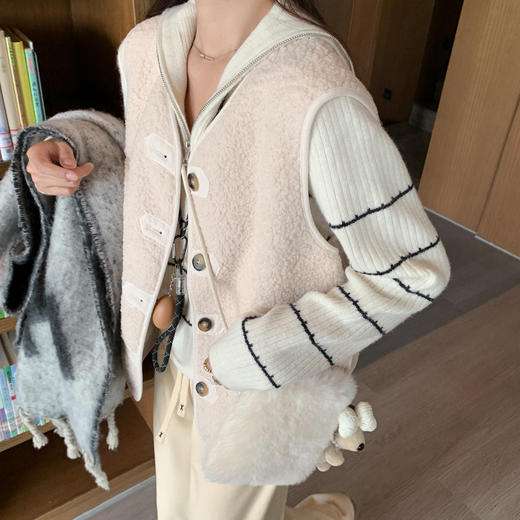 <曾小咸推荐>现货秒杀 ！微信超特价！撞色边马甲外套 日常159.99 立减60 秒杀99.99！！拉链针织衫  秒杀89.99！！ 商品图14