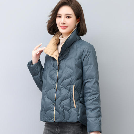 丁摩 大码宽松短款羽绒服女冬装新款90白鸭绒羽绒外套5ZF-363199 商品图2