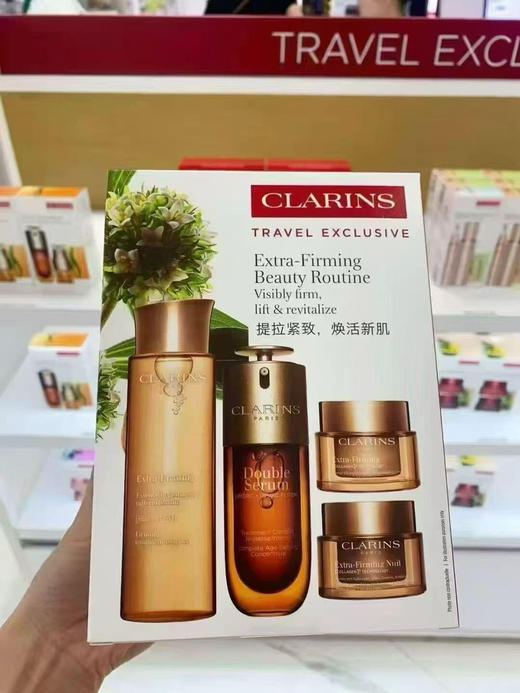 Clarins/娇韵诗焕颜精致套盒 弹簧水200ml双萃精华50ml弹簧日霜50ml弹簧晚霜50ml 商品图3