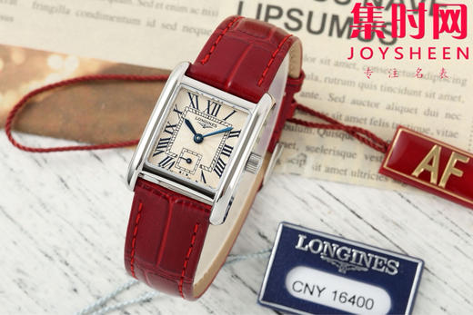 AF浪琴新款迷你黛绰维纳系列 方形女士腕表 优雅问世，开启崭新篇章！
表盘尺寸：21.50毫米x 29.00毫米 商品图0