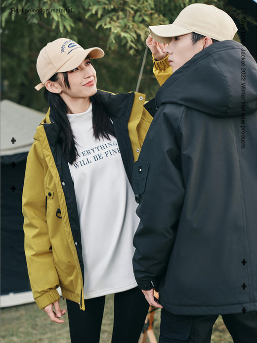 品牌捡漏男女同款黑科技蓄热冲锋衣P棉外套 商品图3